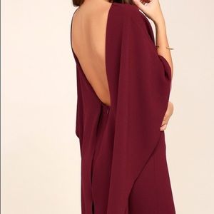 Lulu's Dresses - Lulus Maroon Cape Dress Lulu's Dresses - Lulus Maroon Cape Dress